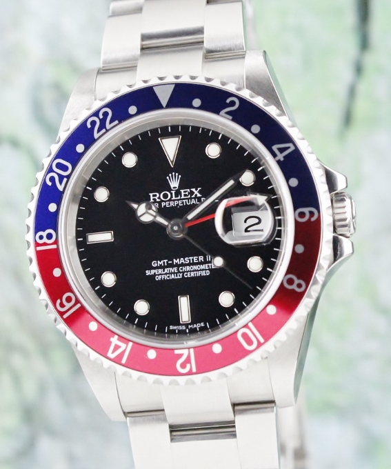 (image for) RARE FIND UNWORN NOS ROLEX OYSTER PERPETUAL DATE / GMT-MASTER II / ERROR DIAL / 16710BLRO